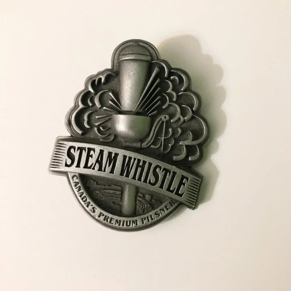 Steam Whistle Belt Buckle Metal Pilsner Beer Buckle